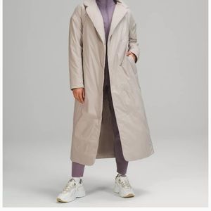 Lululemon insulated tench coat. New with tags.